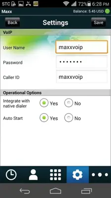 Maxx VoIP android App screenshot 1